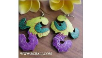 Assorted Wood Painted Earring Carving